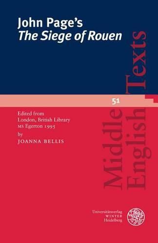 Cover image for John Page's 'the Siege of Rouen': Edited from London, British Library MS Egerton 1995