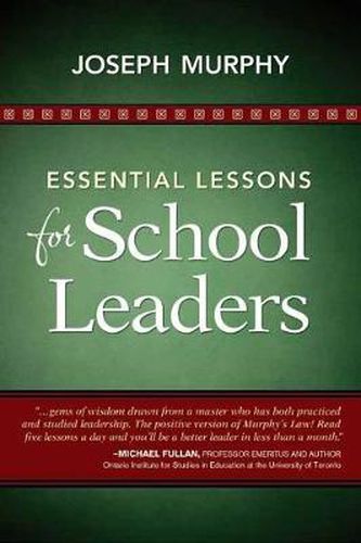 Cover image for Essential Lessons for School Leaders