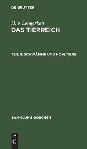 Cover image for Schwamme und Hohltiere