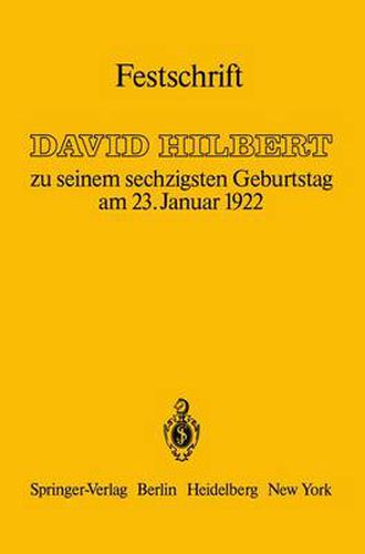 Festschrift: Zu Seinem Sechzigsten Geburtstag am 23.Januar 1922