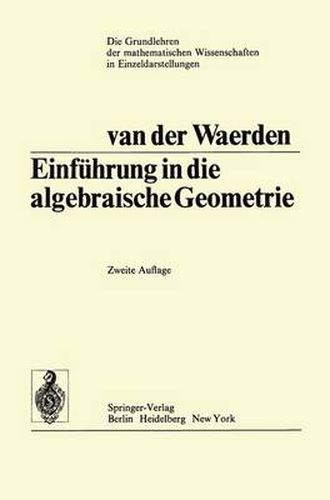 Cover image for Einfuhrung in Die Algebraische Geometrie