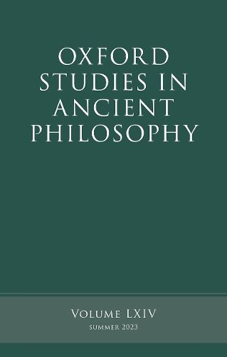 Oxford Studies in Ancient Philosophy, Volume 64