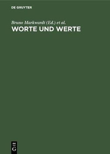 Cover image for Worte und Werte