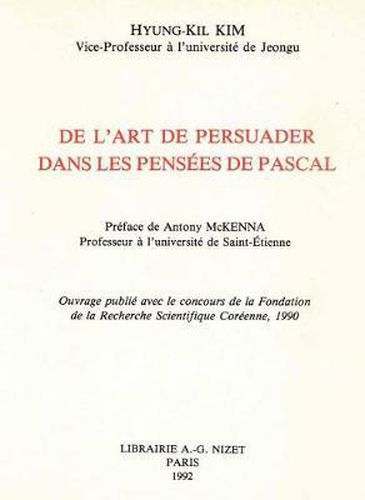 Cover image for de l'Art de Persuader Dans Les Pensees de Pascal