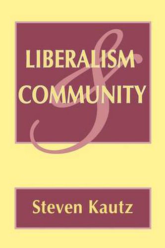 Cover image for Liberalism and Community