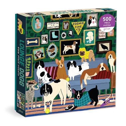 Cover image for Lounge Dogs 500 Piece Puzzle