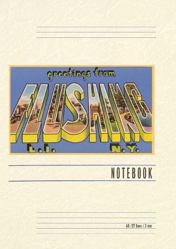 Cover image for Vintage Lined Notebook Greetings from Flushing, Long Island, New York