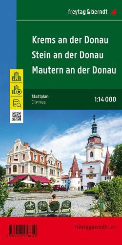 Cover image for Krems on the Danube with Stein and Mautern, city map 1:14,000