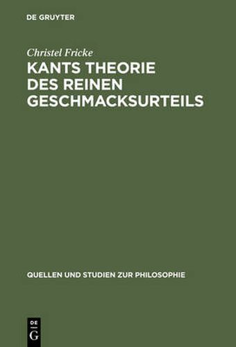 Cover image for Kants Theorie des reinen Geschmacksurteils