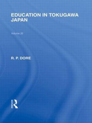 Cover image for Education in Tokugawa Japan