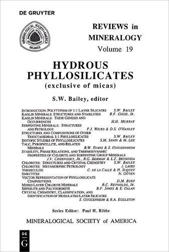 Hydrous Phyllosilicates: (Exclusive of Micas)