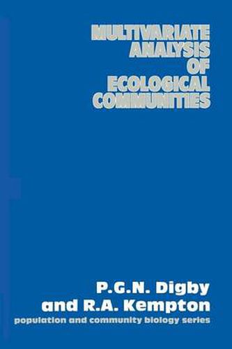 Cover image for Multivariate Analysis of Ecological Communities