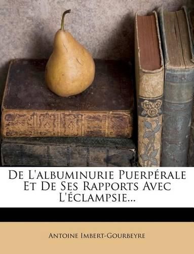 Cover image for De L'albuminurie Puerperale Et De Ses Rapports Avec L'eclampsie...