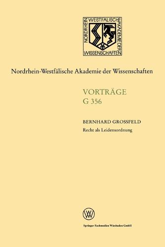 Cover image for Recht als Leidensordnung