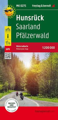 Cover image for Hunsruck - Saarland - Pfalzerwald, MotorCycle map 1:200 000