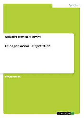 Cover image for La negociacion - Negotiation