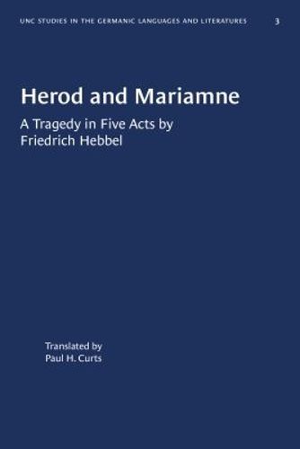 Cover image for Herod and Mariamne: A Tragedy in Five Acts by Friedrich Hebbel