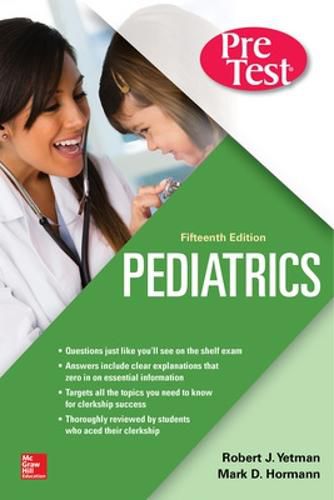 Cover image for Pediatrics PreTest Self-Assessment And Review, Fifteenth Edition