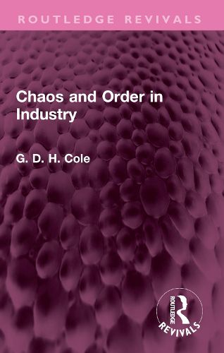 Cover image for Chaos and Order in Industry