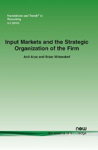 Cover image for Input Markets and the Strategic Organization of the Firm