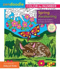 Cover image for Zendoodle Color-by-Number: Spring Awakening: Blooming Gardens to Color and Display