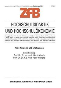 Cover image for Hochschuldidaktik Und Hochschuloekonomie: Neue Konzepte Und Erfahrungen