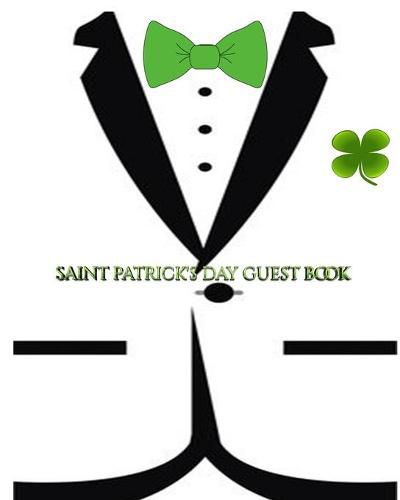 St Patricks day themed blank Guest Book