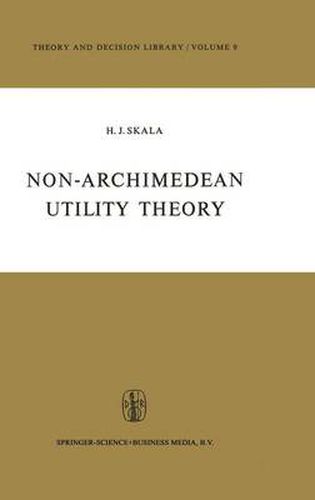 Cover image for Non-Archimedean Utility Theory