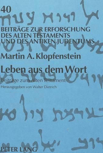 Cover image for Leben Aus Dem Wort: Beitraege Zum Alten Testament