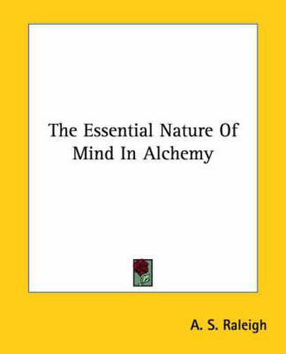 Cover image for The Essential Nature of Mind in Alchemy