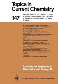 Cover image for Synchrotron Radiation in Chemistry and Biology II