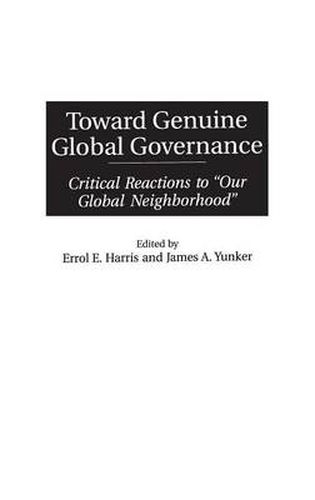 Cover image for Toward Genuine Global Governance: Critical Reactions to Our Global Neighborhood