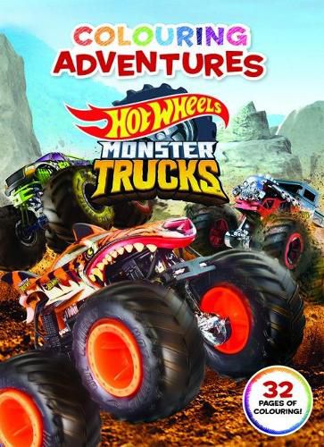 Cover image for Hot Wheels Monster Trucks: Colouring Adventures (Mattel)