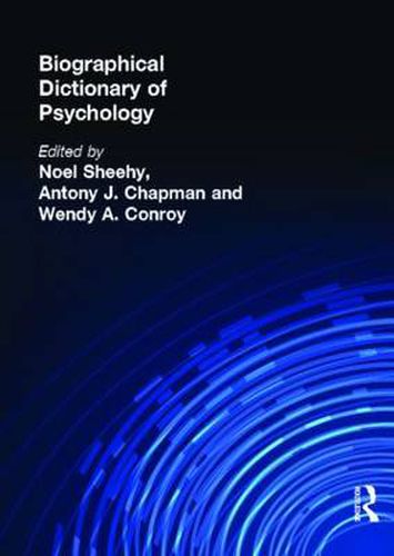 Cover image for Biographical Dictionary of Psychology