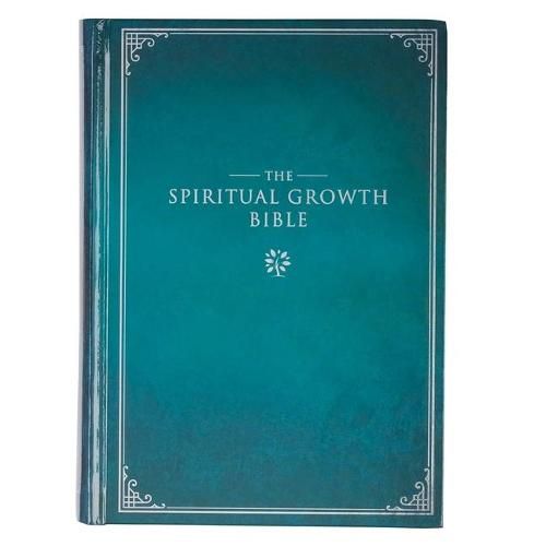 Cover image for The Spiritual Growth Bible, Study Bible, NLT - New Living Translation Holy Bible, Hardcover, Teal