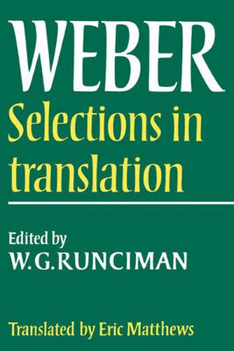 Cover image for Max Weber: Selections in Translation