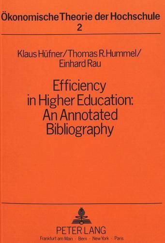 Cover image for Efficiency in Higher Education: An Annotated Bibliography