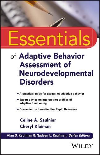 Cover image for Essentials of Adaptive Behavior Assessment of Neurodevelopmental Disorders
