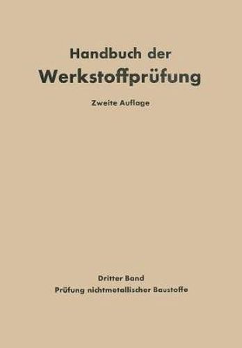 Die Prufung Nichtmetallischer Baustoffe