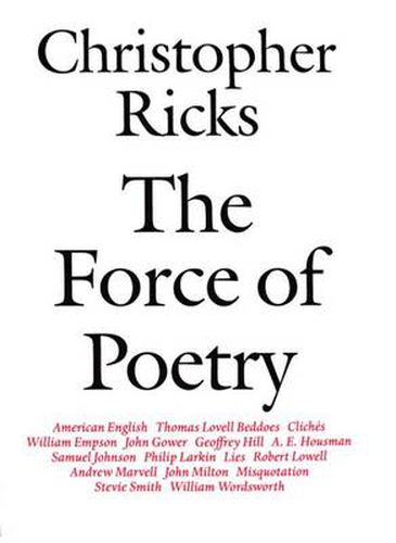 Cover image for The Force of Poetry