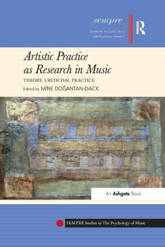 Cover image for Artistic Practice as Research in Music: Theory, Criticism, Practice