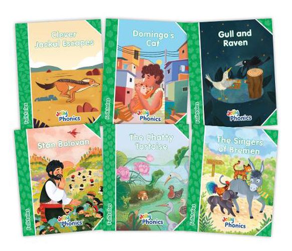 Cover image for Jolly Phonics Folktales Green Readers (Level 3) Complete Set (1-6)
