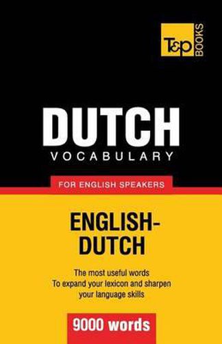 Cover image for Dutch vocabulary for English speakers - 9000 words