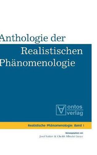 Cover image for Anthologie der realistischen Phanomenologie