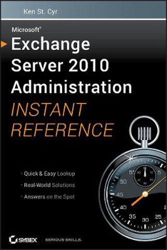 Cover image for Microsoft Exchange Server 2010 Administration Instant Reference
