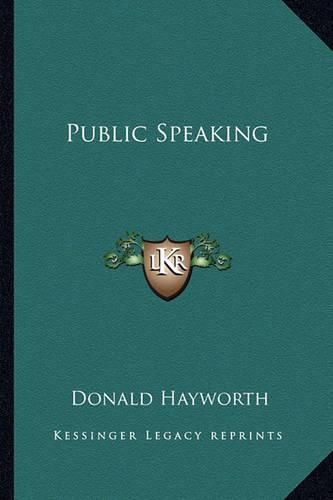 Cover image for Public Speaking