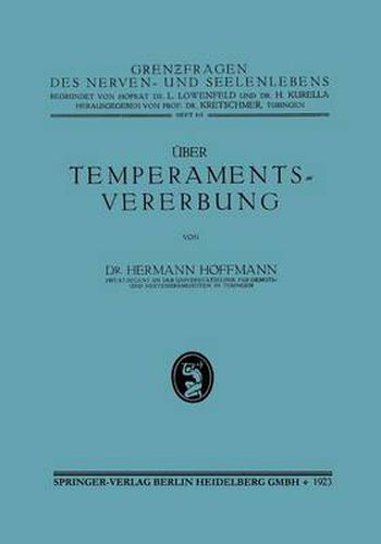 UEber Temperamentsvererbung