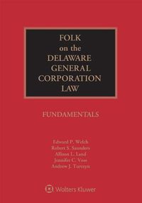 Cover image for Folk on the Delaware General Corporation Law: Fundamentals, 2018 Edition