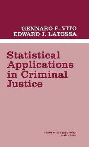 Cover image for Statistical Applications in Criminal Justice