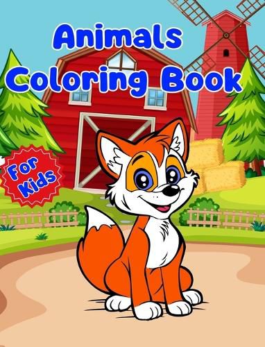 Cover image for Animals Coloring Book For Kids